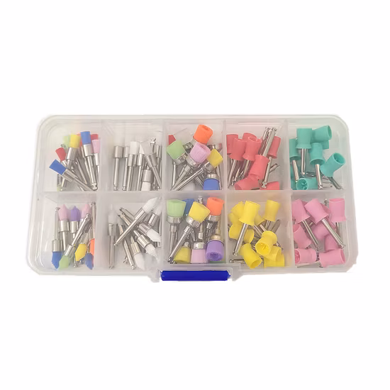 Consumabili dentali 100 pezzi/set Spazzole per lucidatura dentale per la pulizia dei denti