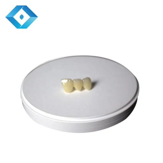 Blocco dentale in zirconio bianco per impianto dentale ad alta resistenza